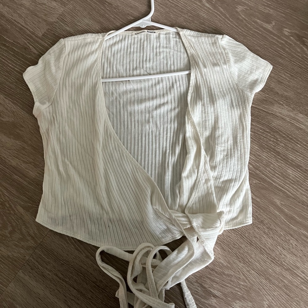 Reformation wrap top